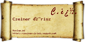 Czeiner Írisz névjegykártya